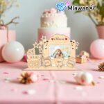 Personalized baby photo frame gift newborn announcement.