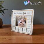 Personalized Photo Frame Gift for The Greatest Dad Ever Best Dad Ever.