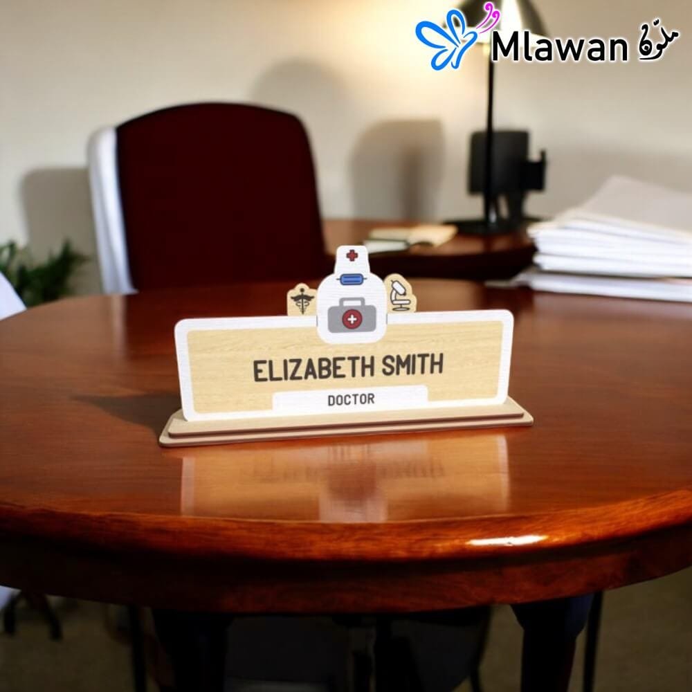 4717 (5) Doctor Desk Name Plate Dubai Abu Dhabi Custom signs.