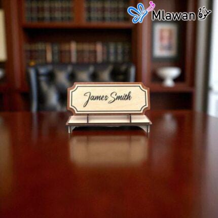 Personalized wooden name plate
