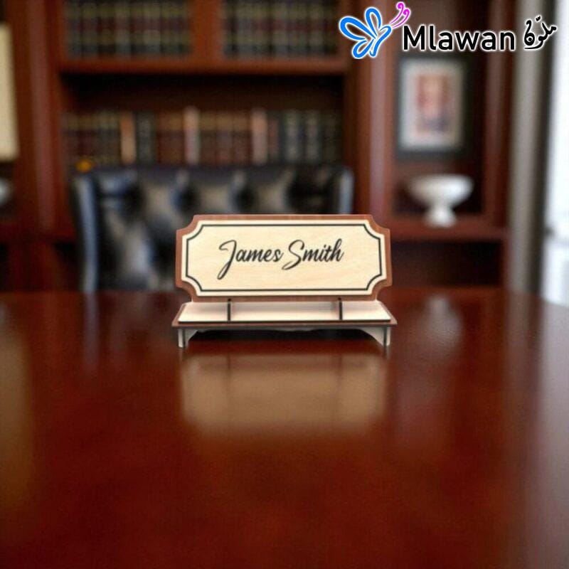 Personalized wooden name plate