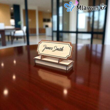 Personalize Custom Wooden Name Plate for Desk Office