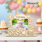 Personalized Baby Birth Frame displays Newborn Name Date and Time