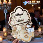 Personalized Wooden Wedding Ring Tray Customize Names and Date