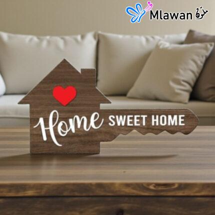 Key Shaped Home Sweet Home - "Home Sweet Home" Real Estate Photo Prop Sign Wall Decor Gift