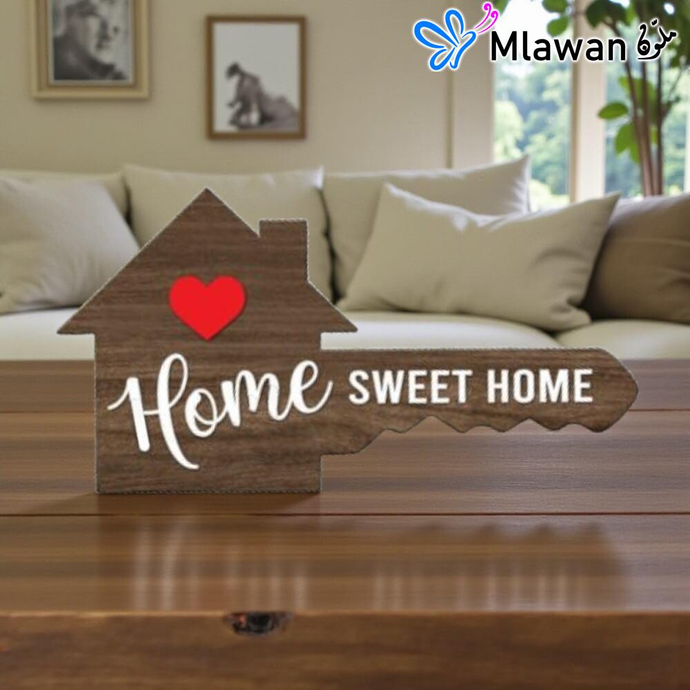 4731-1 (2) Key Shaped Home Sweet Home Sign - Real Estate Photo Prop Gift