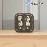 Stylish restroom signs guide office bathroom guests shop decorative door decor now.