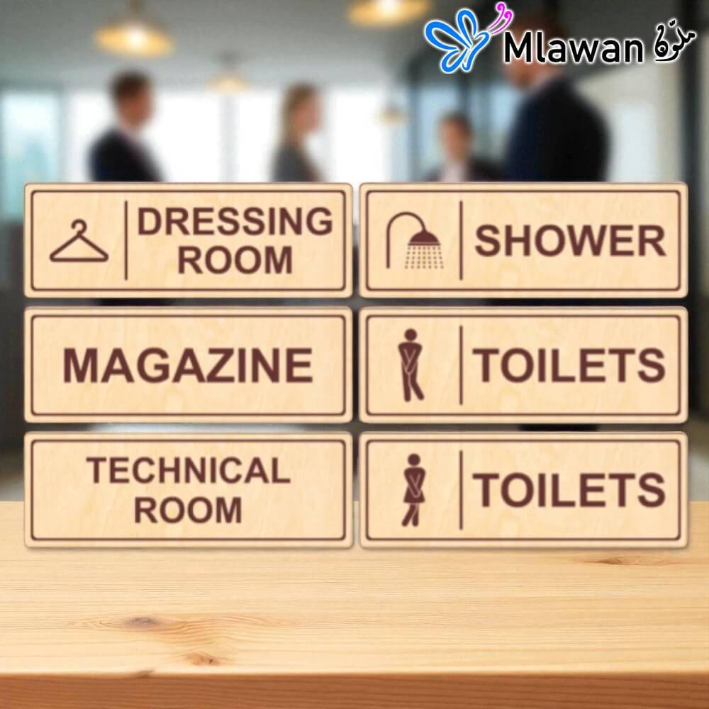 4736 (2) Door signs for Boiler Toilets Sports Hall Teacher's Room WC