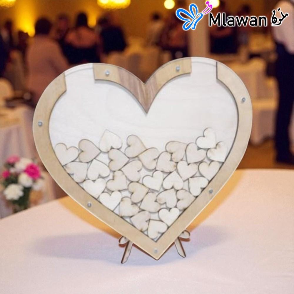 4739 Heart Shaped Drop Box Frame Wedding Guest Book Alternative.Heart Shape Drop Box Frame Wedding Guest - Alternative