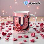 Personalized Letter U Mug