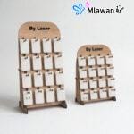 Wooden Earring Display Stand Retail Jewelry Card Display Solution