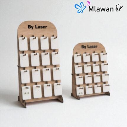 Wooden Earring Display Stand Retail Jewelry Card Display Solution