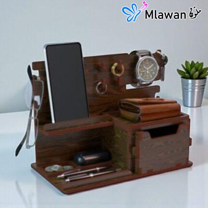 Wooden organizer docking station
