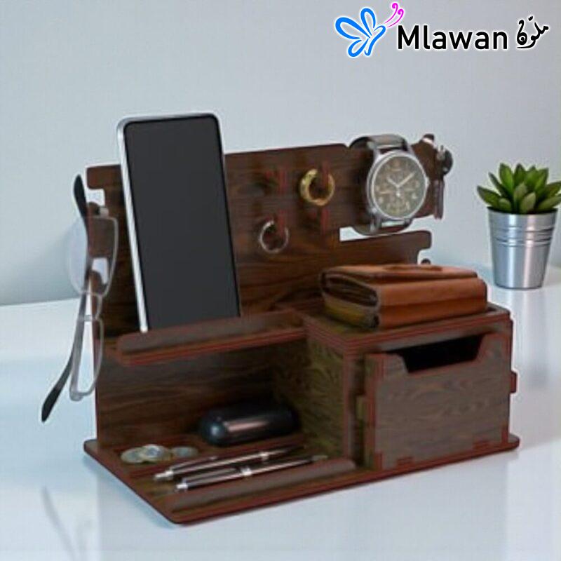 Wooden organizer docking station