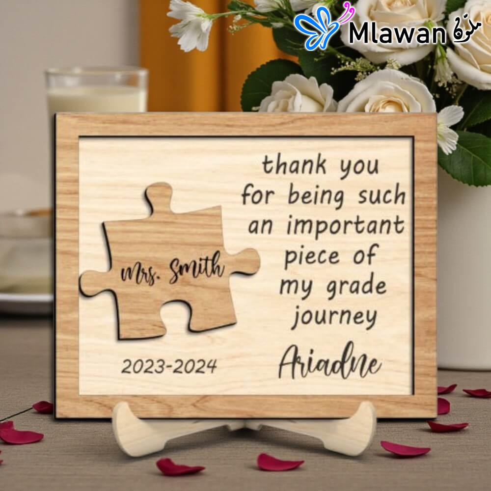 4798 (3) (1) Personalized Teacher Journey Plaque - Important Keepsake Gift
