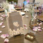 Wooden heart guestbook alternative