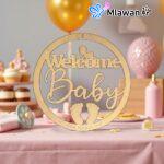 Baby Name Door Sign Welcome Newborn Decoration Dubai Sharjah Abudhabi
