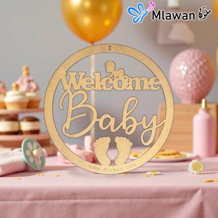 Baby Name Door Sign Welcome Newborn Decoration Dubai Sharjah Abudhabi