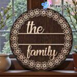 Personalized Floral Wooden Family Sign custom home decor.