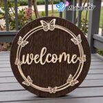 Charming wooden butterfly door hanger