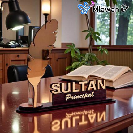 Personalized desk nameplate - Personalized Principal Nameplate Desk Decor