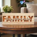 Family wooden sign - Family is the heart of a home.Heart of home decor family wooden sign.Wooden family sign heart of home."Family is the heart of a home" wooden sign.Family sign heart home decor.
