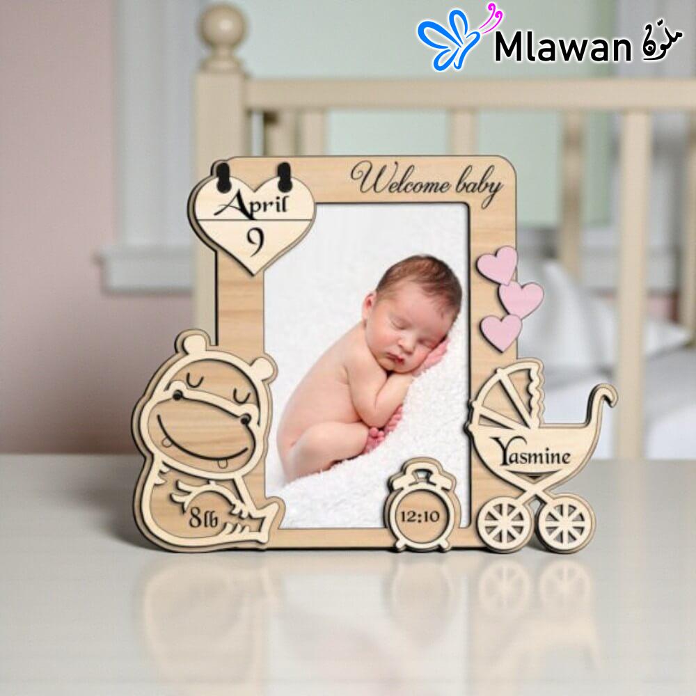 baby photo frame wooden baby frame personalized baby gift