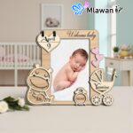Personalized Wooden Baby Photo Frame Welcome Baby Newborn Picture FrameCustomizable wooden baby photo frame - Welcome baby