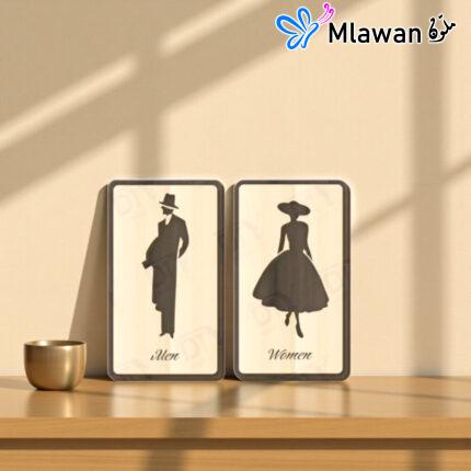 Elegant Ladies Gentlemen Restroom Signs unique designs.