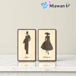 Elegant restroom signs unique