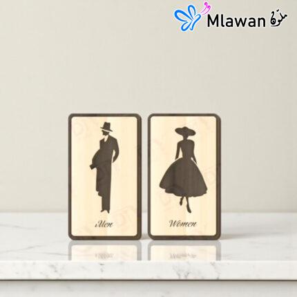 Elegant restroom signs unique