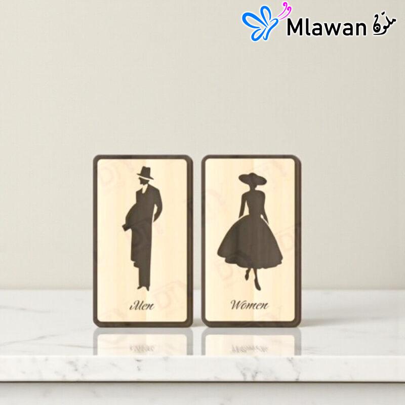 Elegant restroom signs unique