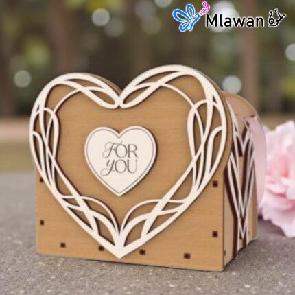Engraved heart keepsake box