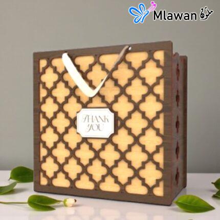 Engraved Wooden Gift Box Handle Customised Premium Package Perfect Personalized Gift