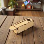 Wooden boxes set sliding lid gift storage.