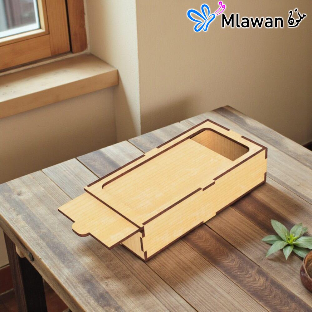 4897-7 (3) Wooden Storage Box Sliding Lid Easy Access Elegant Design 20cm x 10cm x 5cm - Image 1