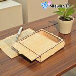 Elegant wooden storage box sliding lid easy access 20cm x 20cm x 5cm