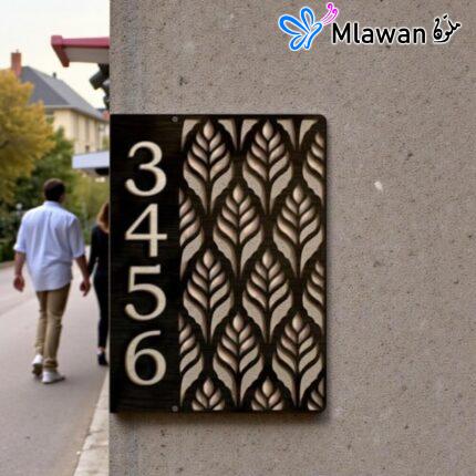 Vertical House Number Sign Modern Design enhances curb appeal.Vertical Address Sign: Modern Design for Easy Identification