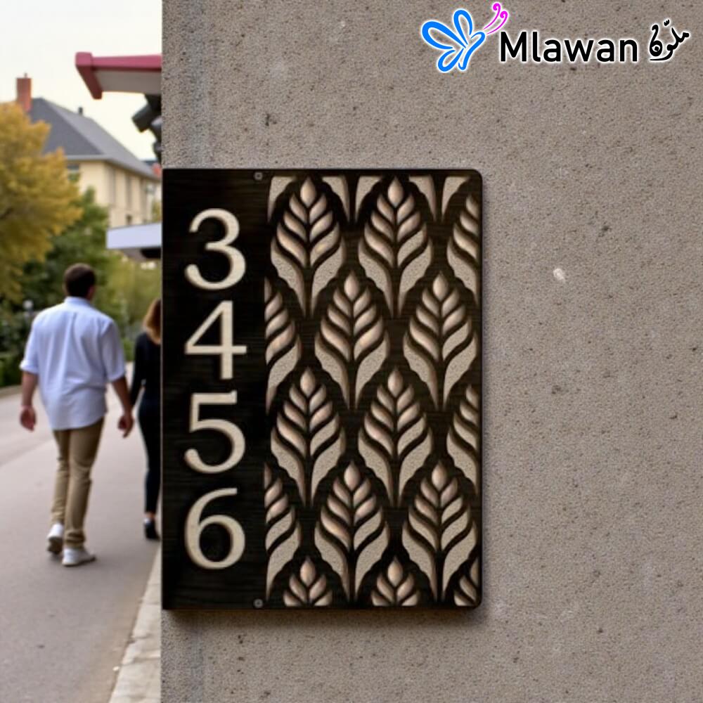 4898-1 (1) Vertical House Number Sign Modern Design enhances curb appeal.Vertical Address Sign: Modern Design for Easy Identification