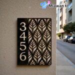 Modern vertical house numbers