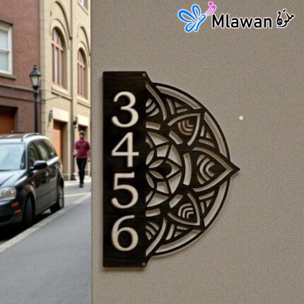 Personalized Acrylic House Number Mandala