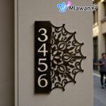 Modern personalized house number