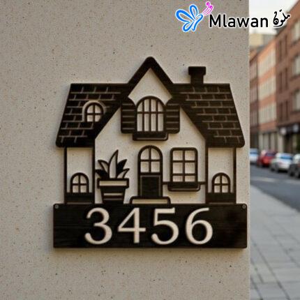 لوحة رقم منزل أنيقةلوحة أرقام أكريليك مخصصةلوحة منزل أكريليك حديثة - Modern Acrylic House Number Sign Custom Address Plaque Personalized Home Door Numberرقم منزل أكريليك عصريأرقام منازل أكريليك مخصصة