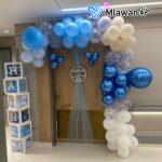 Welcome Baby Boy Blue Balloon Arch