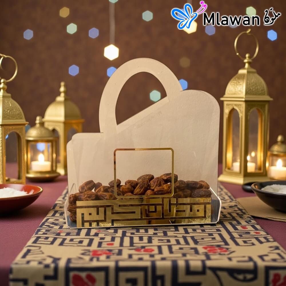 4915 (2) ستاند حقيبة تمر أكريليك رمضان كريم
