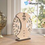 Rotating desk calendar - wooden calendar aesthetic cool desk organizer unique office gifts.