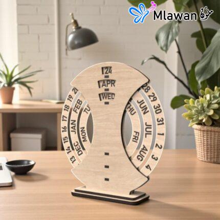 Timeless wooden perpetual calendar
