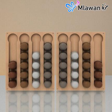 حامل كبسولات قهوة خشبي