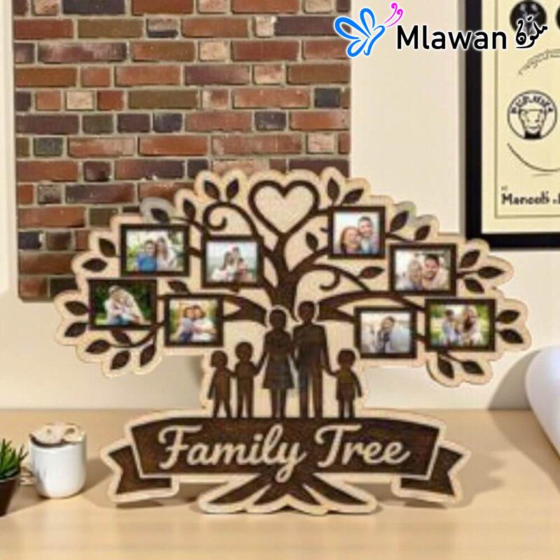 شجرة عائلة خشبية مخصصة