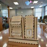 تقويم خشبي أنيق دائمتقويم خشبي هدية فريدةتقويم مكتب منزلي أنيق